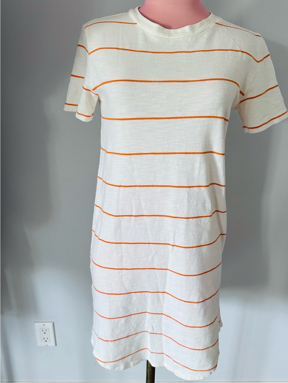 Lou & Grey Cream Dress with Orange Stripes